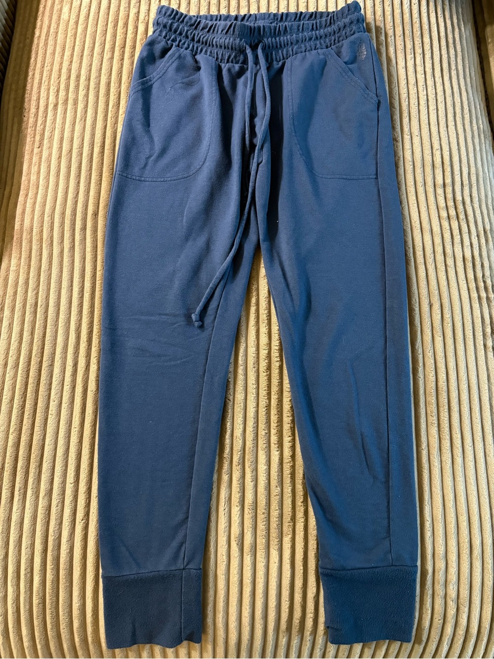 Free People Navy Drawstring Joggers